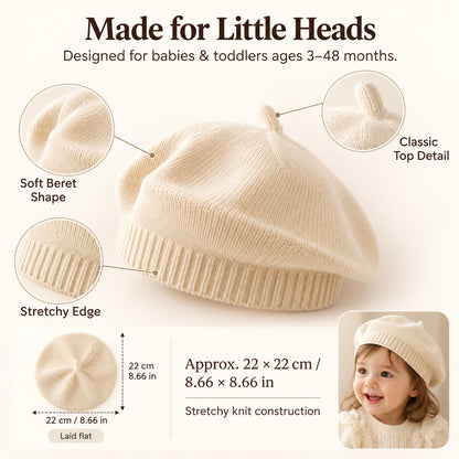 Baby Knit Beret Hat for Toddlers