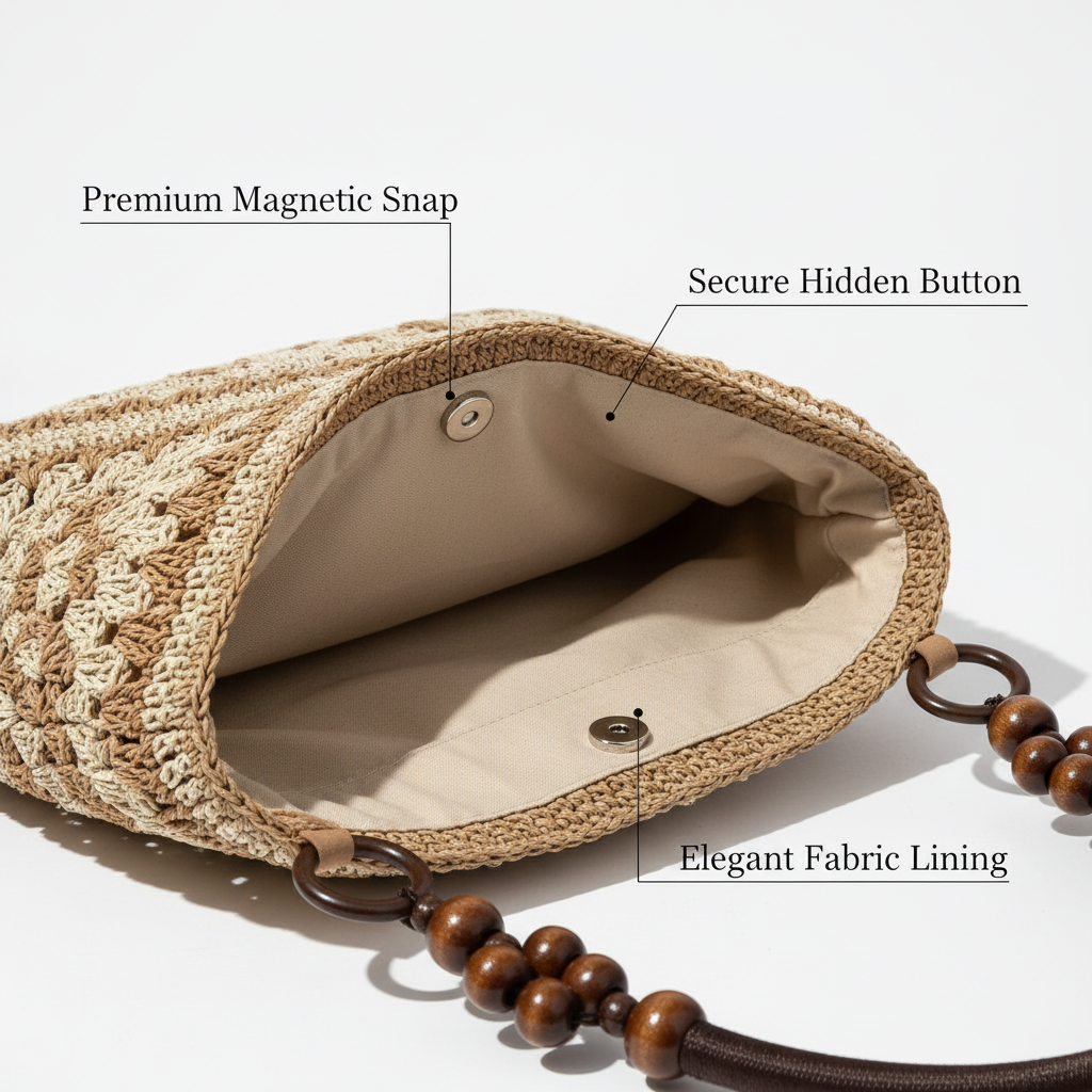 Bag Interior Magnetic Closure Close-up