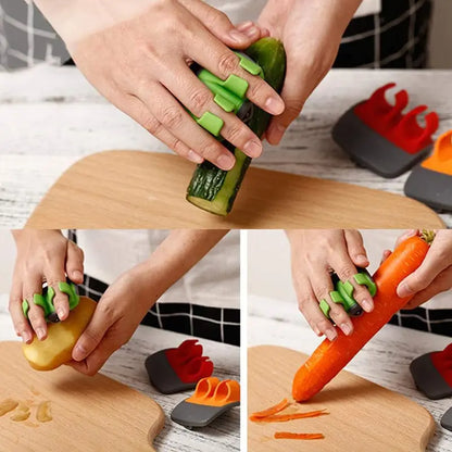 2-Finger Vegetable Peeler – Easy-Grip Stainless Steel Kitchen Gadget