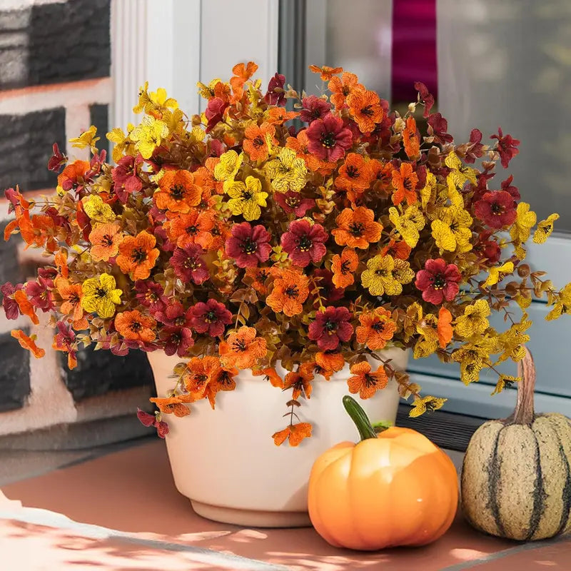 🍂🌸 Halloween Fall UV Resistant Artificial Colorful Fake Flowers