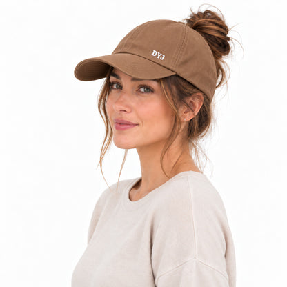 Open-Back Ponytail Cap — High Bun & Ponytail Friendly.
