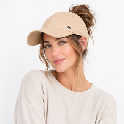 Open-Back Ponytail Cap — High Bun & Ponytail Friendly.