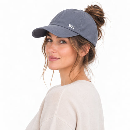 Open-Back Ponytail Cap — High Bun & Ponytail Friendly.