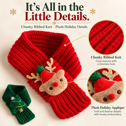 🎄 Christmas Knit Pet Scarf for Cats & Dogs | Cute Holiday Neckwear