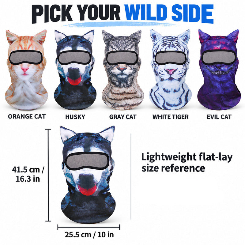 Animal Print Mesh Balaclava | Lightweight Summer Riding Hood