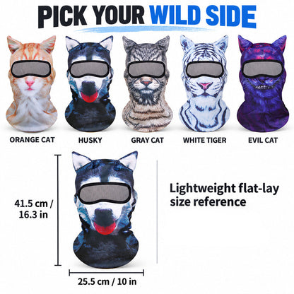 Animal Print Mesh Balaclava | Lightweight Summer Riding Hood