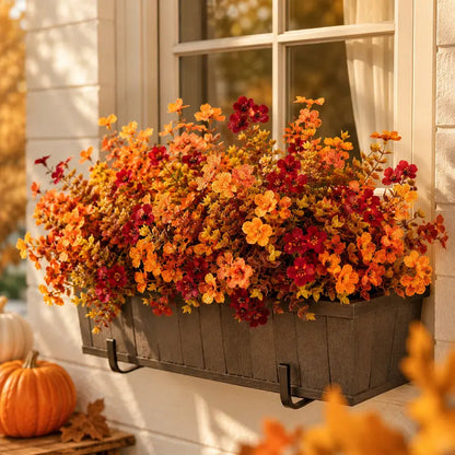 🍂🌸 Halloween Fall UV Resistant Artificial Colorful Fake Flowers