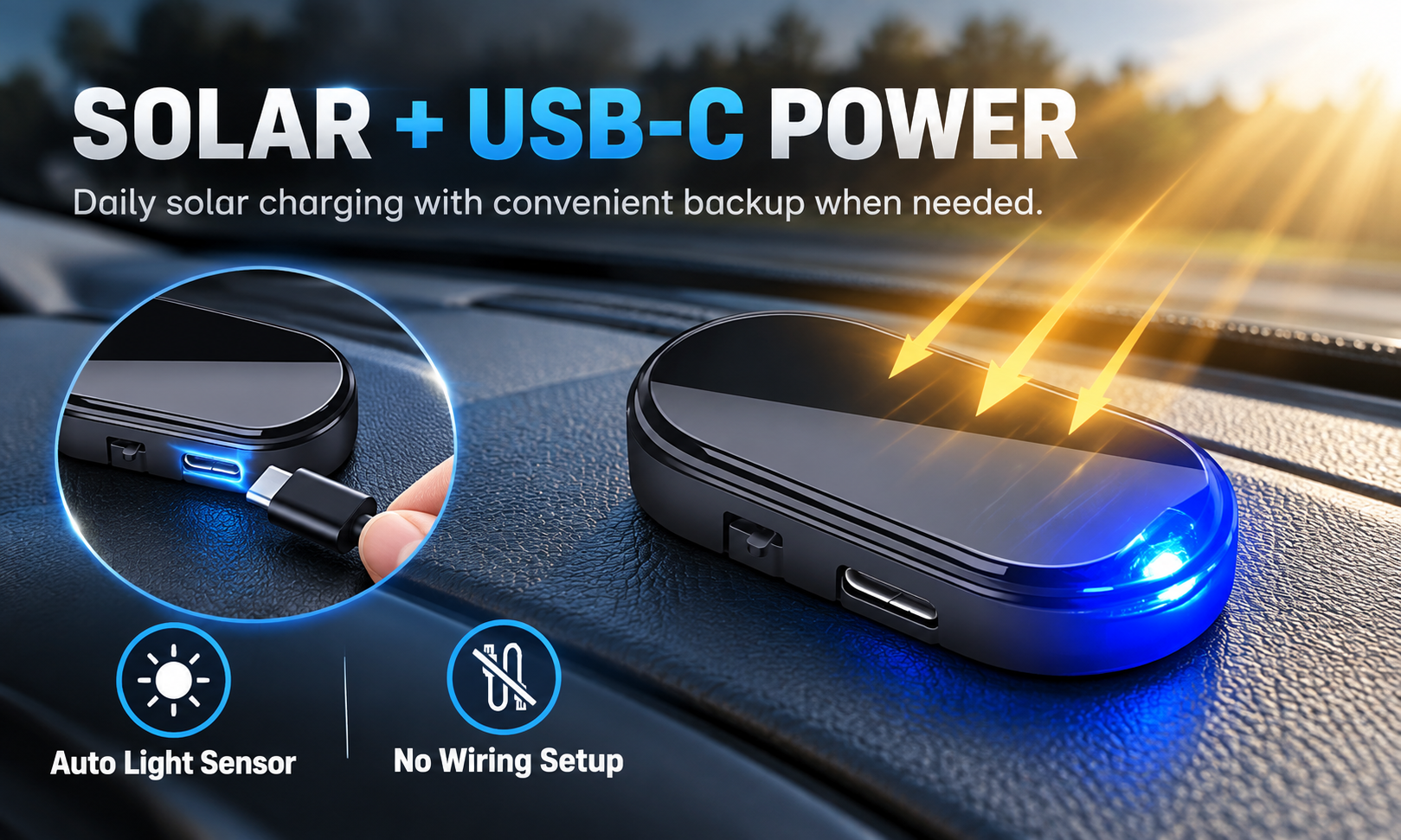 Solar + USB-C Power