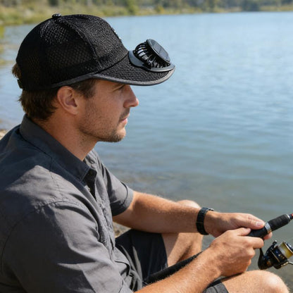 Outdoor Solar Fan Cooling Breathable Mesh Baseball Cap