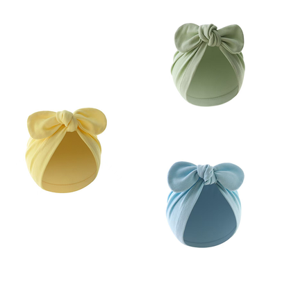 Baby Bow Turban Hat – Soft Cute Infant Beanie
