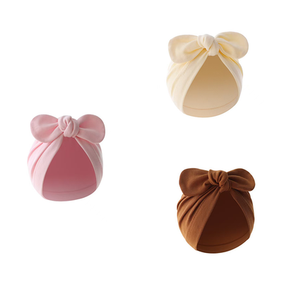 Baby Bow Turban Hat – Soft Cute Infant Beanie