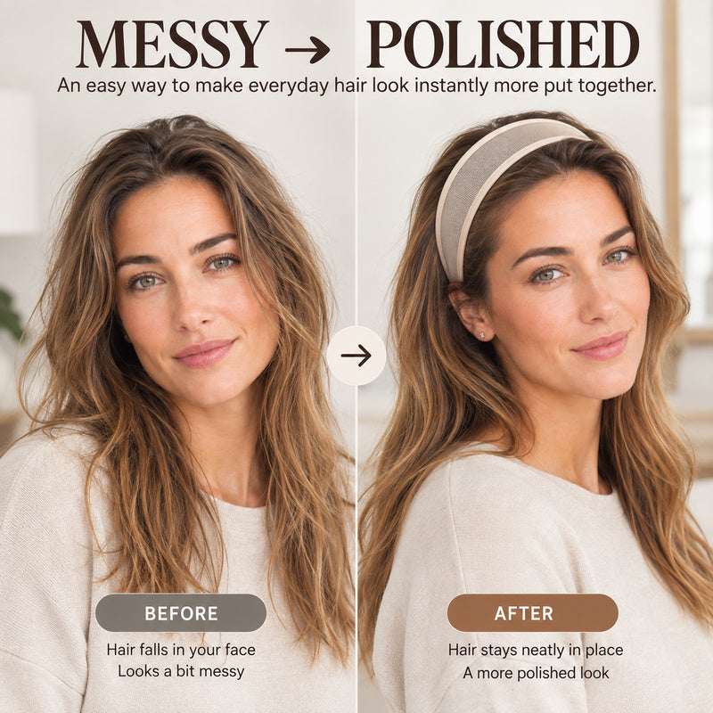 Wide Mesh Non Slip Hair Hoop Headband