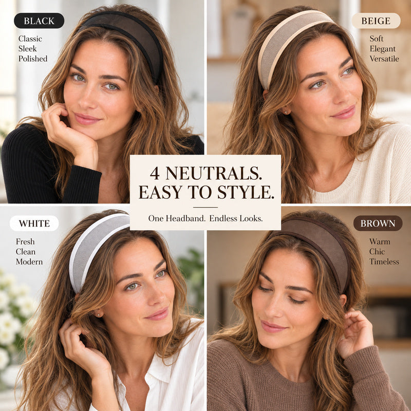 Wide Mesh Non Slip Hair Hoop Headband