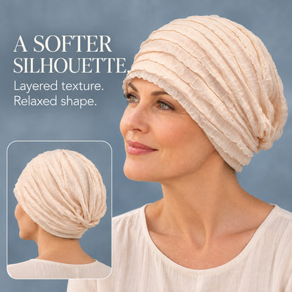 Women's Lightweight Ruffle Turban Hat | Easy Slip-On Style