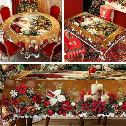 Vintage Christmas Holiday Tablecloth