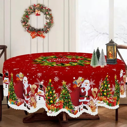 Vintage Christmas Holiday Tablecloth