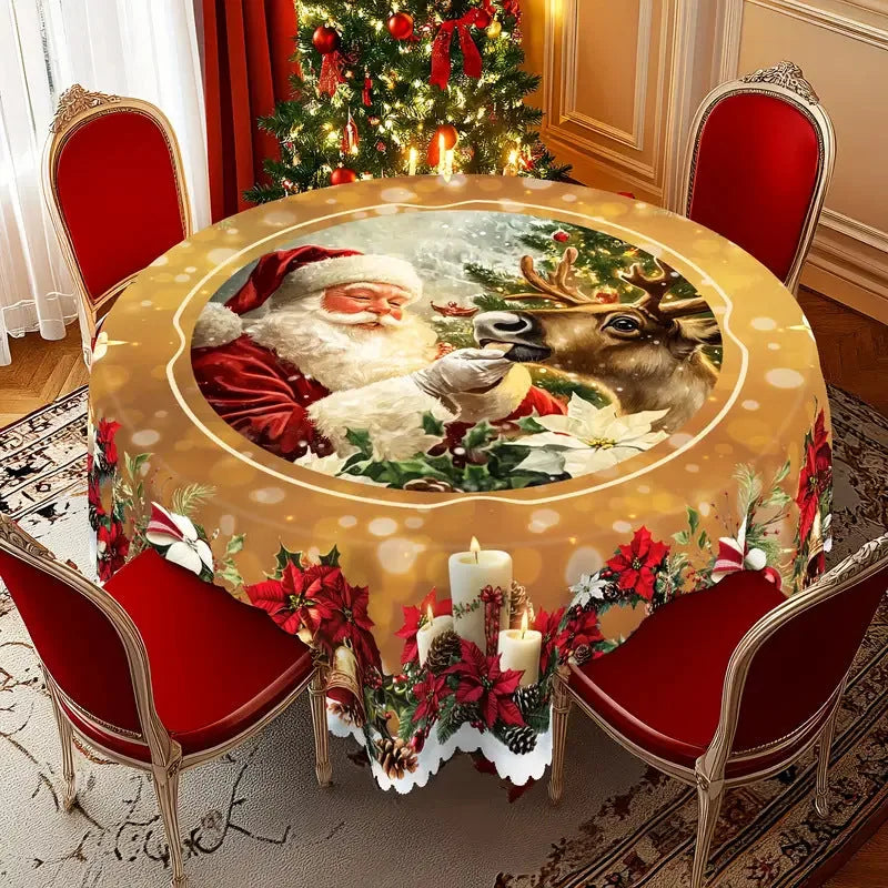 Vintage Christmas Holiday Tablecloth