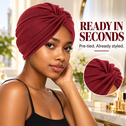 Soft Pre-Tied Stretch Turban Headwrap