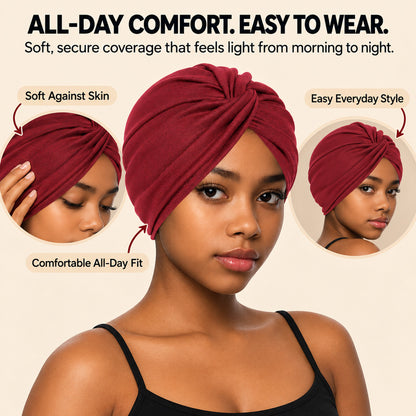 Soft Pre-Tied Stretch Turban Headwrap
