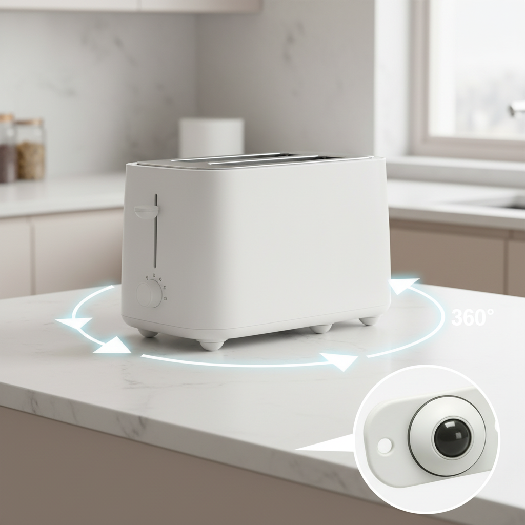 Toaster with Mini Caster Wheels