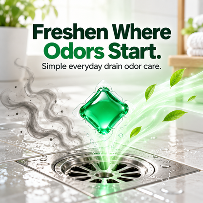 🌿 Drain Deodorizing Gel Pods – Easy Kitchen & Bathroom Drain Freshening