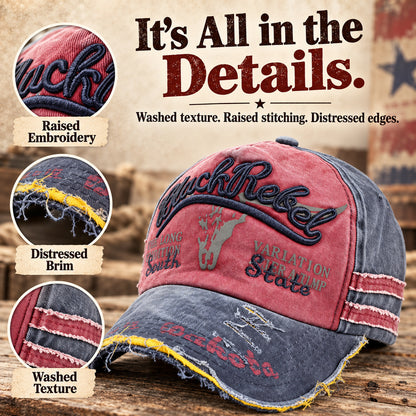 Vintage Distressed Baseball Cap | Washed Embroidered Dad Hat
